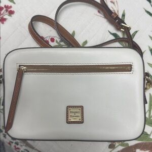 Dooney & Bourke White and Brown Crossbody Bag